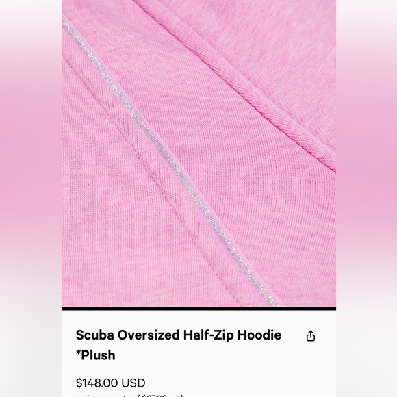 Lululemon PLUSH Scuba Oversized Half Zip Hoodie,so soft & warm, silver stitching - Picture 12 of 13